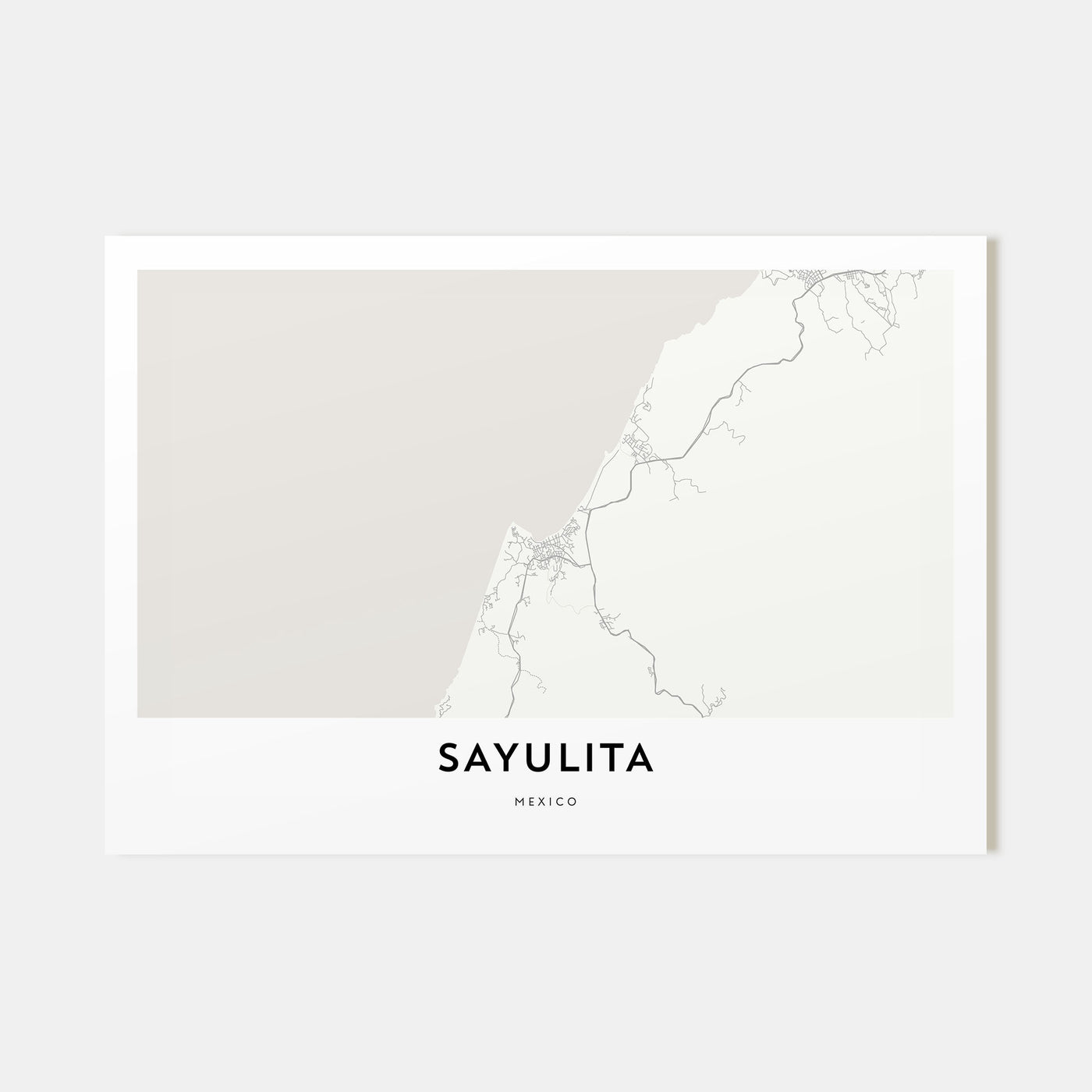 Sayulita Map Landscape Poster