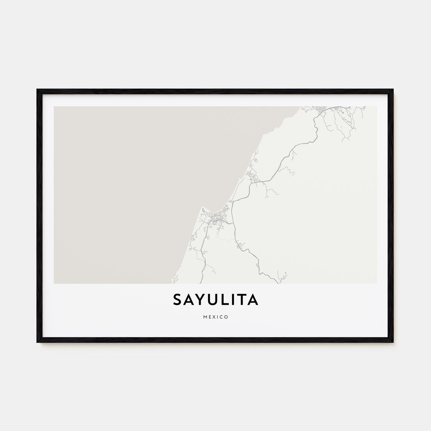Sayulita Map Landscape Poster