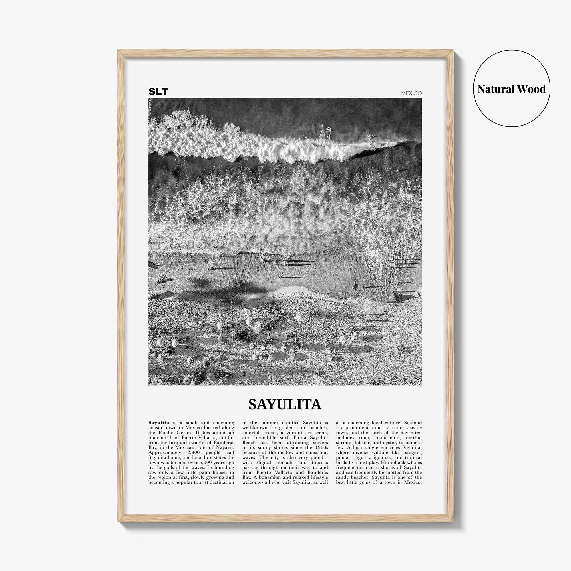 Sayulita Print Black and White, Sayulita Wall Art, Sayulita Poster, Sayulita Photo, Sayulita Wall Décor, Mexico