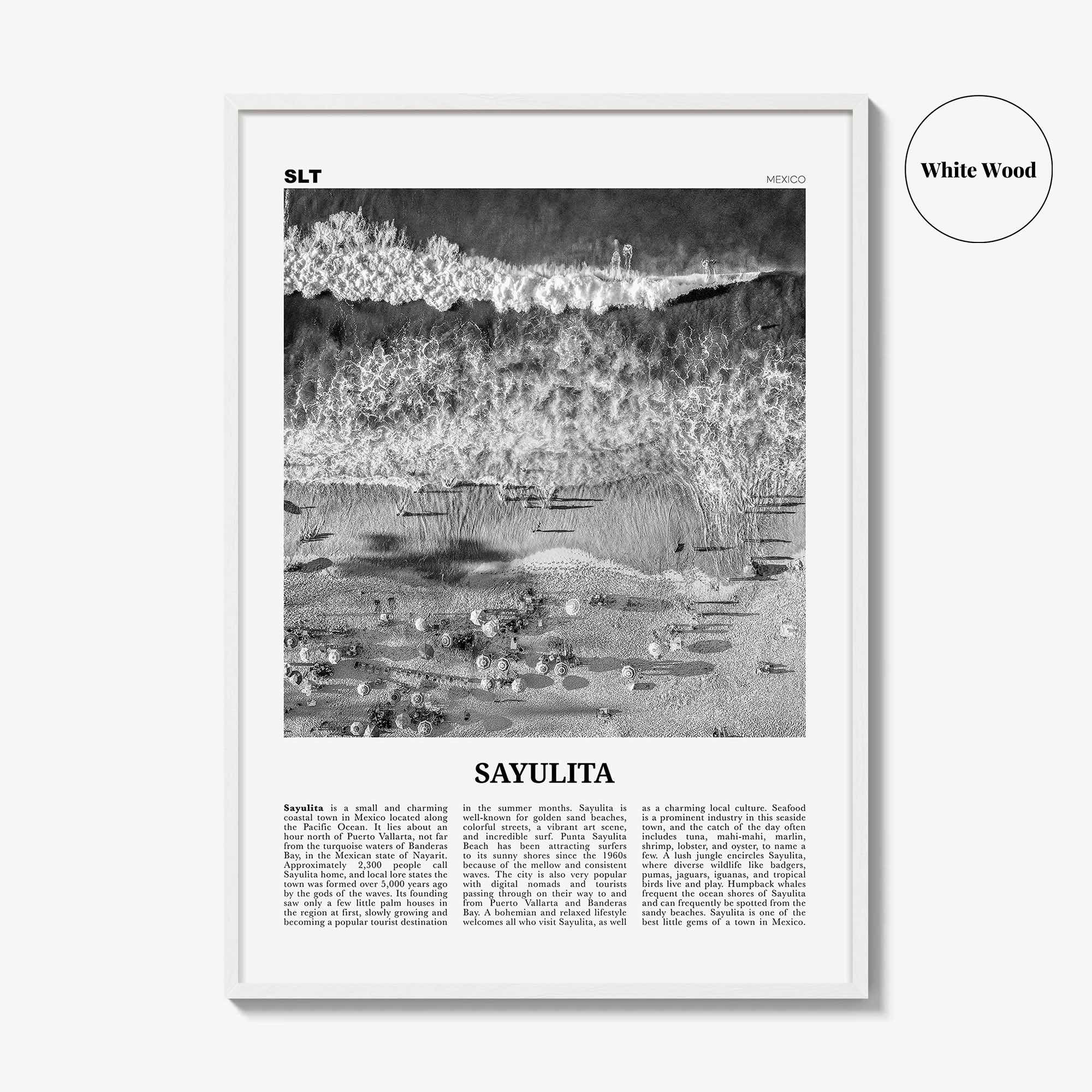 Sayulita Print Black and White, Sayulita Wall Art, Sayulita Poster, Sayulita Photo, Sayulita Wall Décor, Mexico