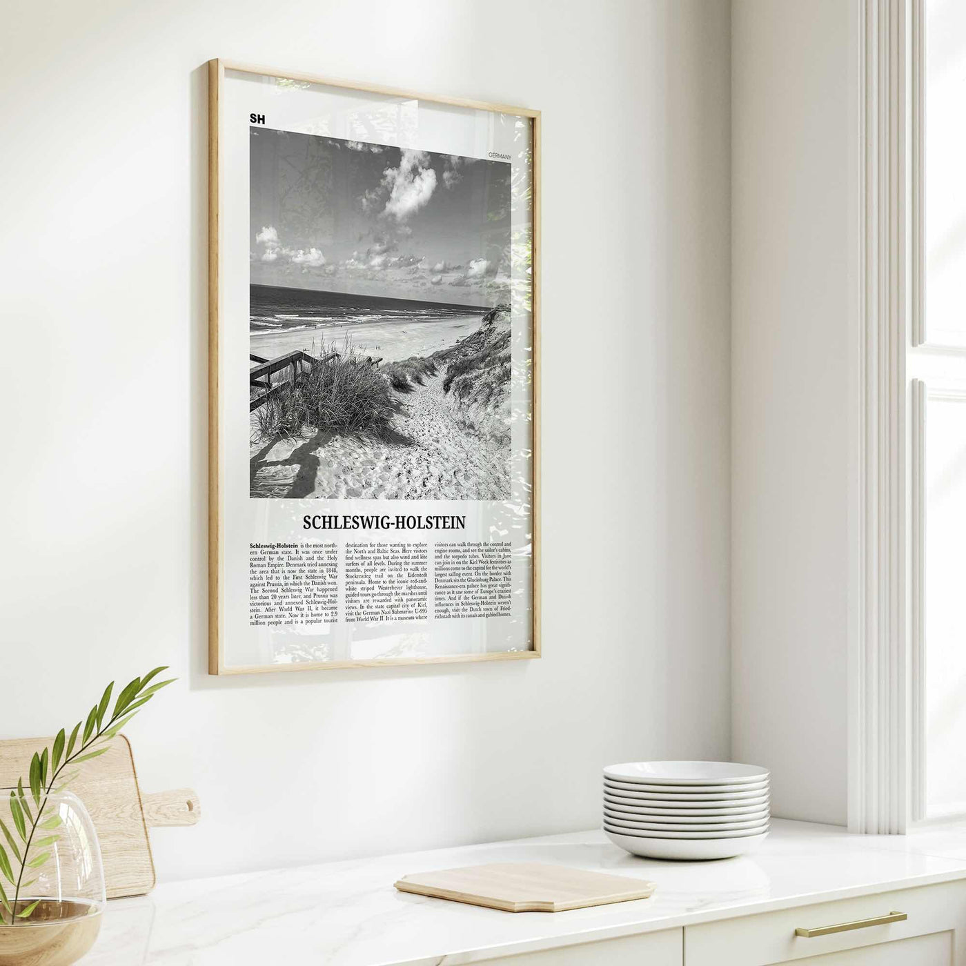 Schleswig Holstein Print Black and White, Schleswig-Holstein Wall Art, Schleswig-Holstein Poster, Schleswig-Holstein Photo, Germany