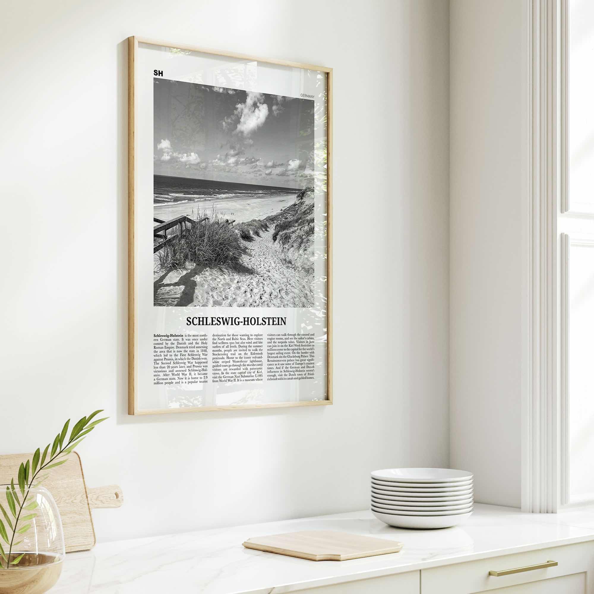 Schleswig Holstein Print Black and White, Schleswig-Holstein Wall Art, Schleswig-Holstein Poster, Schleswig-Holstein Photo, Germany
