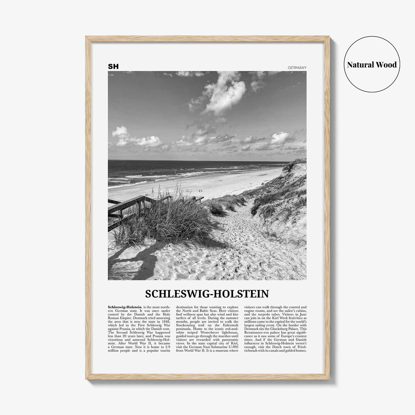 Schleswig Holstein Print Black and White, Schleswig-Holstein Wall Art, Schleswig-Holstein Poster, Schleswig-Holstein Photo, Germany