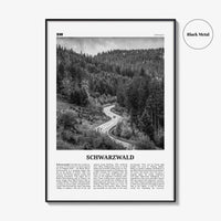 Schwarzwald Print Black and White, Schwarzwald Wall Art, Schwarzwald Poster, Schwarzwald Photo, Schwarzwald Décor, Schwarzwald Map, Germany