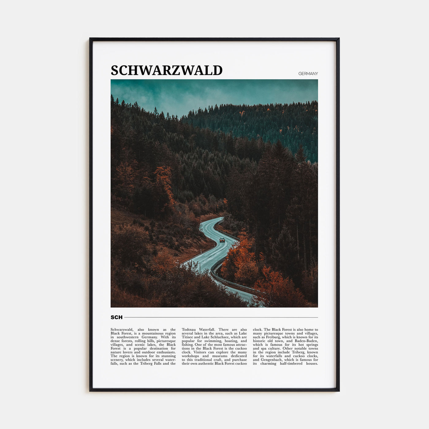 Schwarzwald Travel Color Poster