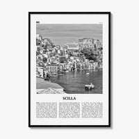 Scilla Print Black and White, Scilla Wall Art, Scilla Poster, Scilla Photo, Scilla Wall Décor, Scilla Map Poster