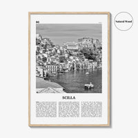 Scilla Print Black and White, Scilla Wall Art, Scilla Poster, Scilla Photo, Scilla Wall Décor, Scilla Map Poster