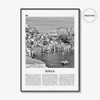 Scilla Print Black and White, Scilla Wall Art, Scilla Poster, Scilla Photo, Scilla Wall Décor, Scilla Map Poster