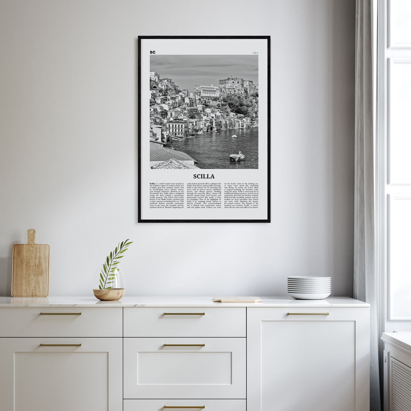 Scilla Travel B&W Poster
