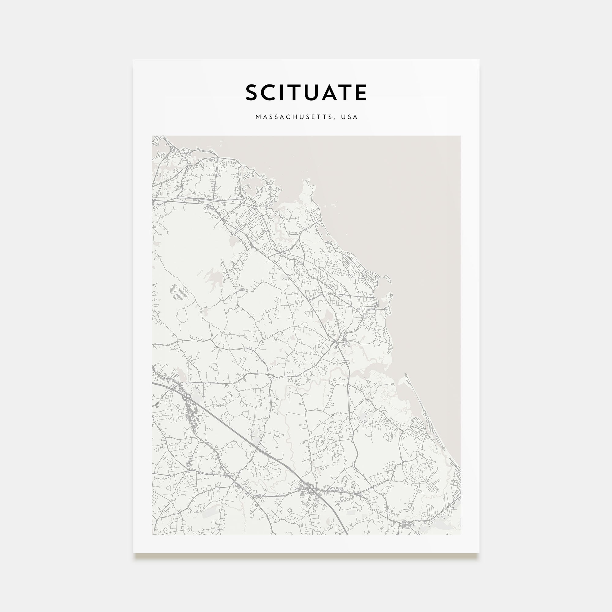 Scituate Map Portrait Poster