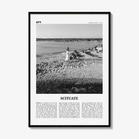 Scituate Print Black and White, Scituate Wall Art, Scituate Poster, Scituate Photo, Scituate Wall Décor, Scituate Map, Massachusetts, USA
