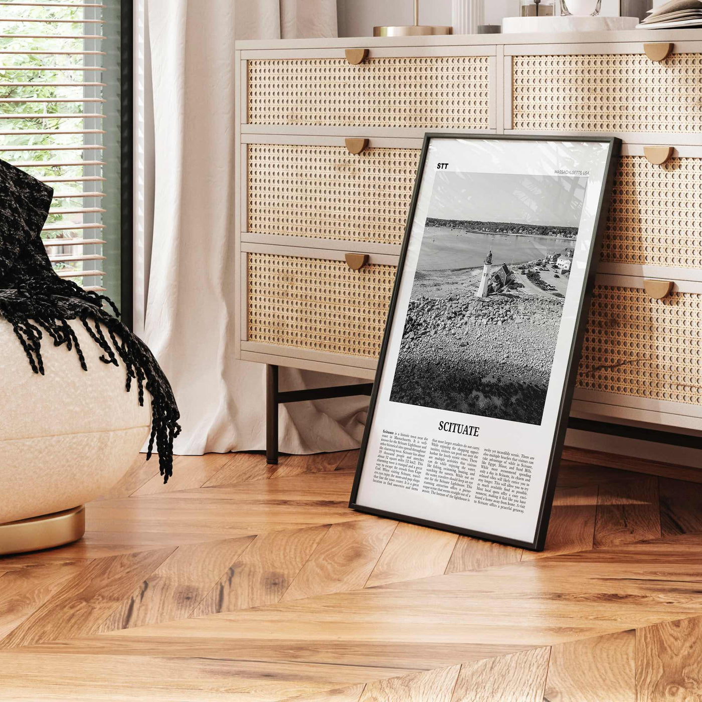 Scituate Print Black and White, Scituate Wall Art, Scituate Poster, Scituate Photo, Scituate Wall Décor, Scituate Map, Massachusetts, USA