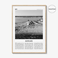 Scituate Print Black and White, Scituate Wall Art, Scituate Poster, Scituate Photo, Scituate Wall Décor, Scituate Map, Massachusetts, USA