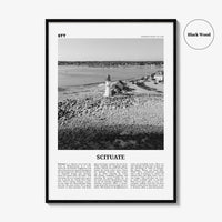 Scituate Print Black and White, Scituate Wall Art, Scituate Poster, Scituate Photo, Scituate Wall Décor, Scituate Map, Massachusetts, USA