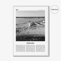Scituate Print Black and White, Scituate Wall Art, Scituate Poster, Scituate Photo, Scituate Wall Décor, Scituate Map, Massachusetts, USA