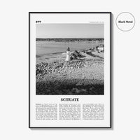 Scituate Print Black and White, Scituate Wall Art, Scituate Poster, Scituate Photo, Scituate Wall Décor, Scituate Map, Massachusetts, USA