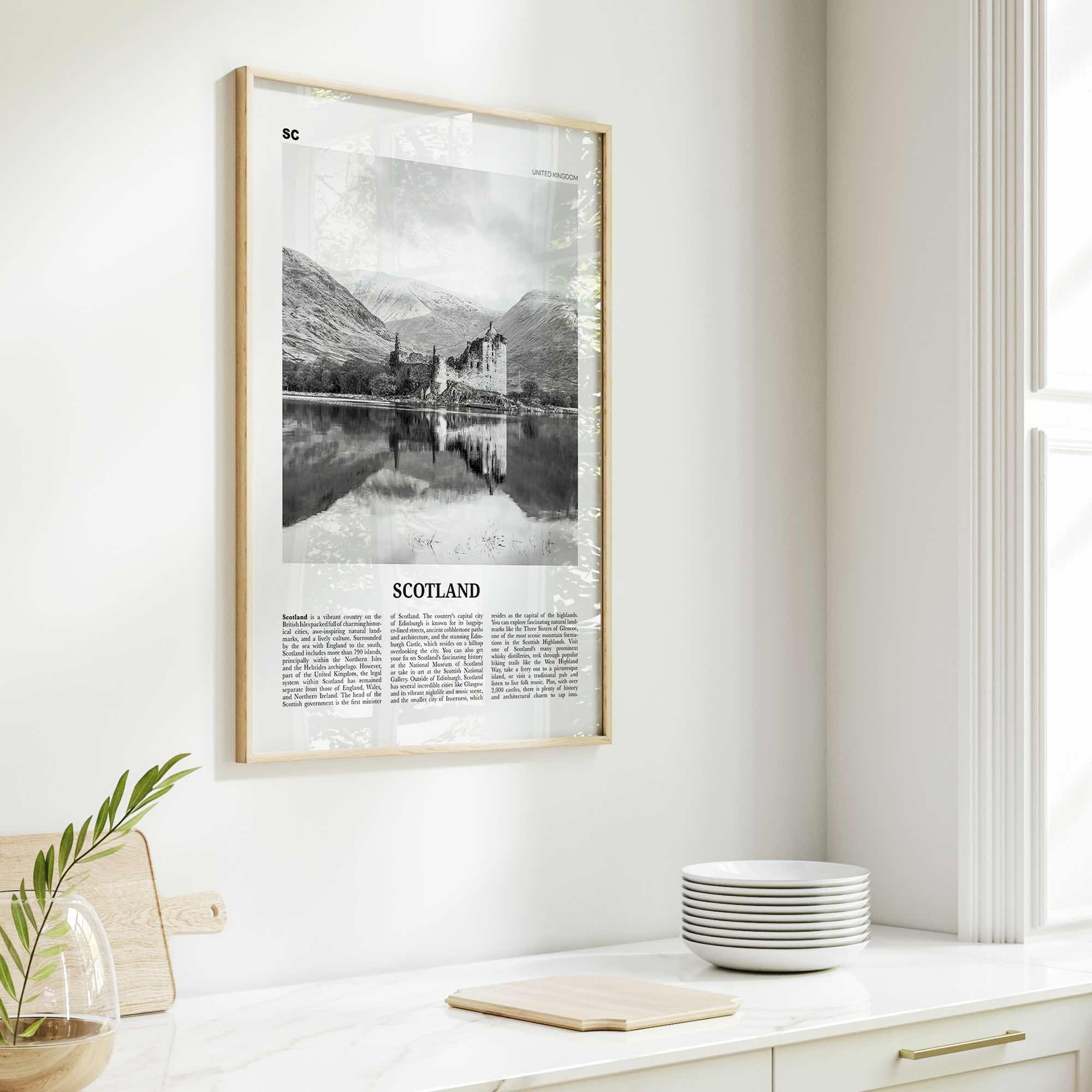 Scotland Print Black and White, Scotland Wall Art, Scotland Poster, Scotland Photo, UK, United Kingdom, Britain, Edinburgh, Glasgow, Europe