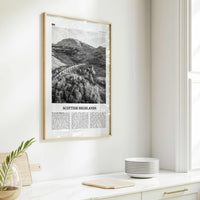 Scottish Highlands Print Black and White, Scottish Highlands Wall Art, Scottish Highlands Poster, Scottish Highlands Photo, Scotland, UK