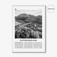 Scottish Highlands Print Black and White, Scottish Highlands Wall Art, Scottish Highlands Poster, Scottish Highlands Photo, Scotland, UK