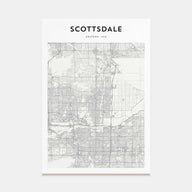 Scottsdale Map Portrait Poster
