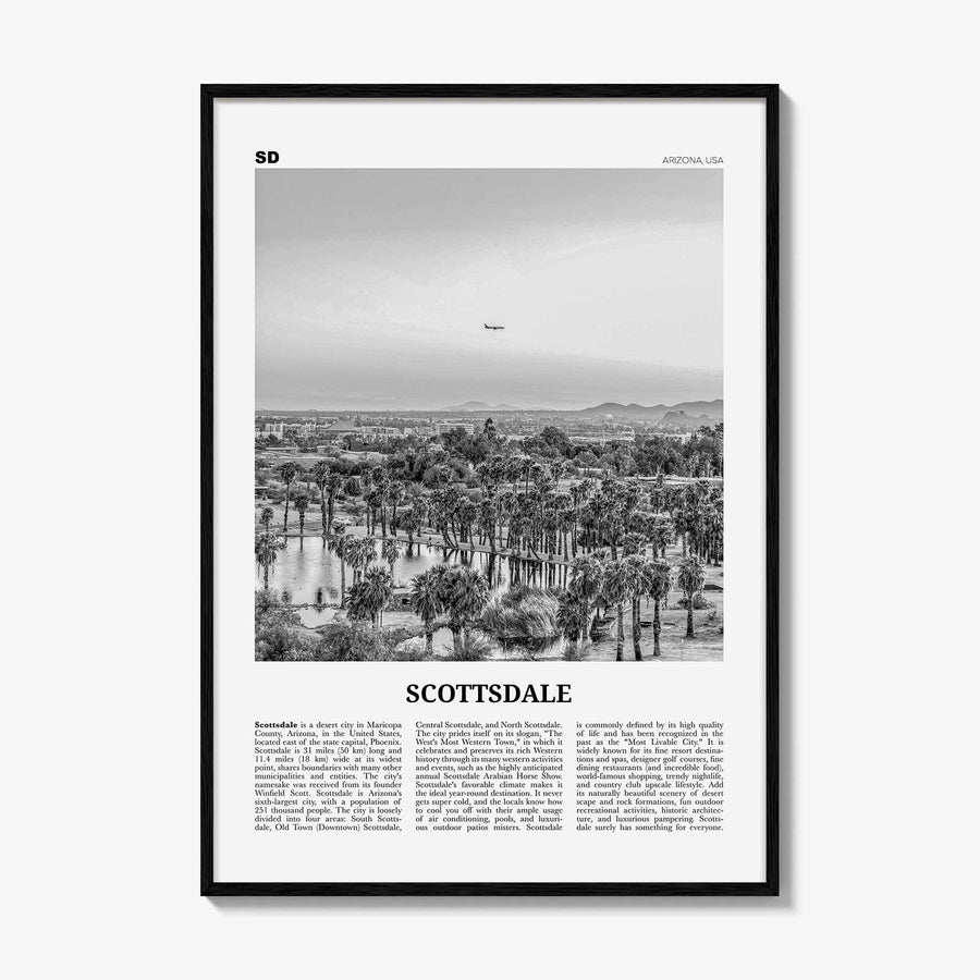 Scottsdale Print Black and White No 1, Scottsdale Wall Art, Scottsdale Poster, Scottsdale Photo, Arizona, USA, United States, North America