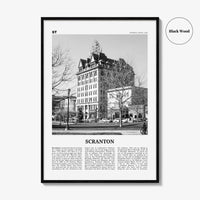 Scranton Print Black and White No 1, Scranton Wall Art, Scranton Poster, Scranton Photo, Scranton Wall Décor, Pennsylvania, USA