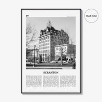 Scranton Print Black and White No 1, Scranton Wall Art, Scranton Poster, Scranton Photo, Scranton Wall Décor, Pennsylvania, USA