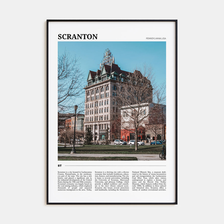 Scranton Travel Color Poster