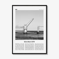 Sea Isle City Print Black and White, Sea Isle City Wall Art, Sea Isle City Poster, Sea Isle City Photo, Sea Isle Wall Décor, Sea Isle Map,
