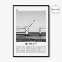 Sea Isle City Print Black and White, Sea Isle City Wall Art, Sea Isle City Poster, Sea Isle City Photo, Sea Isle Wall Décor, Sea Isle Map,