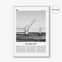 Sea Isle City Print Black and White, Sea Isle City Wall Art, Sea Isle City Poster, Sea Isle City Photo, Sea Isle Wall Décor, Sea Isle Map,