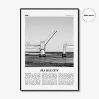 Sea Isle City Print Black and White, Sea Isle City Wall Art, Sea Isle City Poster, Sea Isle City Photo, Sea Isle Wall Décor, Sea Isle Map,
