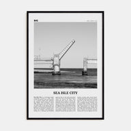 Sea Isle City Travel B&W Poster