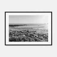 Seal Beach Landscape B&W Poster