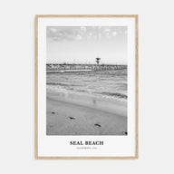 Seal Beach Portrait B&W No 1 Poster