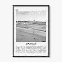 Seal Beach Print Black and White No 1, Seal Beach Wall Art, Seal Beach Poster, Seal Beach Photo, Seal Beach Wall Décor, California, USA