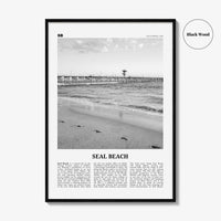 Seal Beach Print Black and White No 1, Seal Beach Wall Art, Seal Beach Poster, Seal Beach Photo, Seal Beach Wall Décor, California, USA