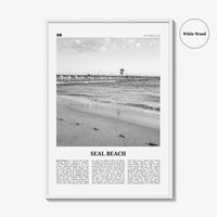 Seal Beach Print Black and White No 1, Seal Beach Wall Art, Seal Beach Poster, Seal Beach Photo, Seal Beach Wall Décor, California, USA