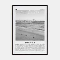 Seal Beach Travel B&W No 1 Poster