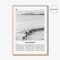 Seal Beach Print Black and White No 2, Seal Beach Wall Art, Seal Beach Poster, Seal Beach Photo, Seal Beach Map, California, USA