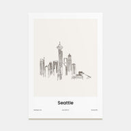 Seattle Drawn Poster