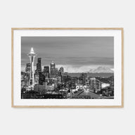 Seattle Landscape B&W Poster