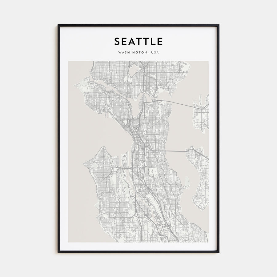 Seattle Map Portrait Poster