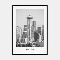 Seattle Portrait B&W No 1 Poster