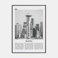 Seattle Travel B&W No 2 Poster
