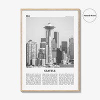 Seattle Print Black and White No 2, Seattle Wall Art, Seattle Poster, Seattle Photo, Seattle Decor, Washington, USA, United States