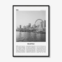 Seattle Print Black and White No 3, Seattle Wall Art, Seattle Poster, Seattle Photo, Seattle Decor, Washington, USA, United States