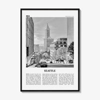 Seattle Print Black and White No 4, Seattle Wall Art, Seattle Poster, Seattle Photo, Seattle Decor, Washington, USA, United States