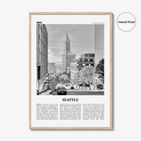 Seattle Print Black and White No 4, Seattle Wall Art, Seattle Poster, Seattle Photo, Seattle Decor, Washington, USA, United States