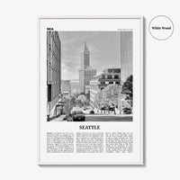 Seattle Print Black and White No 4, Seattle Wall Art, Seattle Poster, Seattle Photo, Seattle Decor, Washington, USA, United States